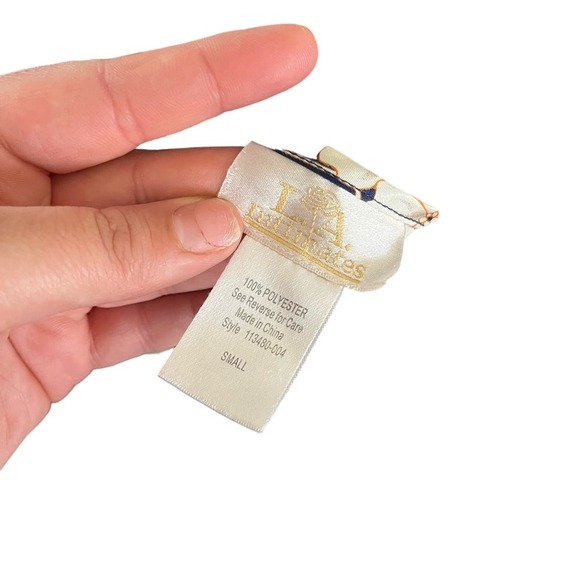 LA Intimates Vintage Floral Bow Detail Satiny Slip Women's Size S - Picture 8 of 9